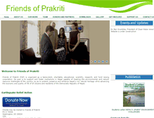 Tablet Screenshot of friendsofprakriti.org